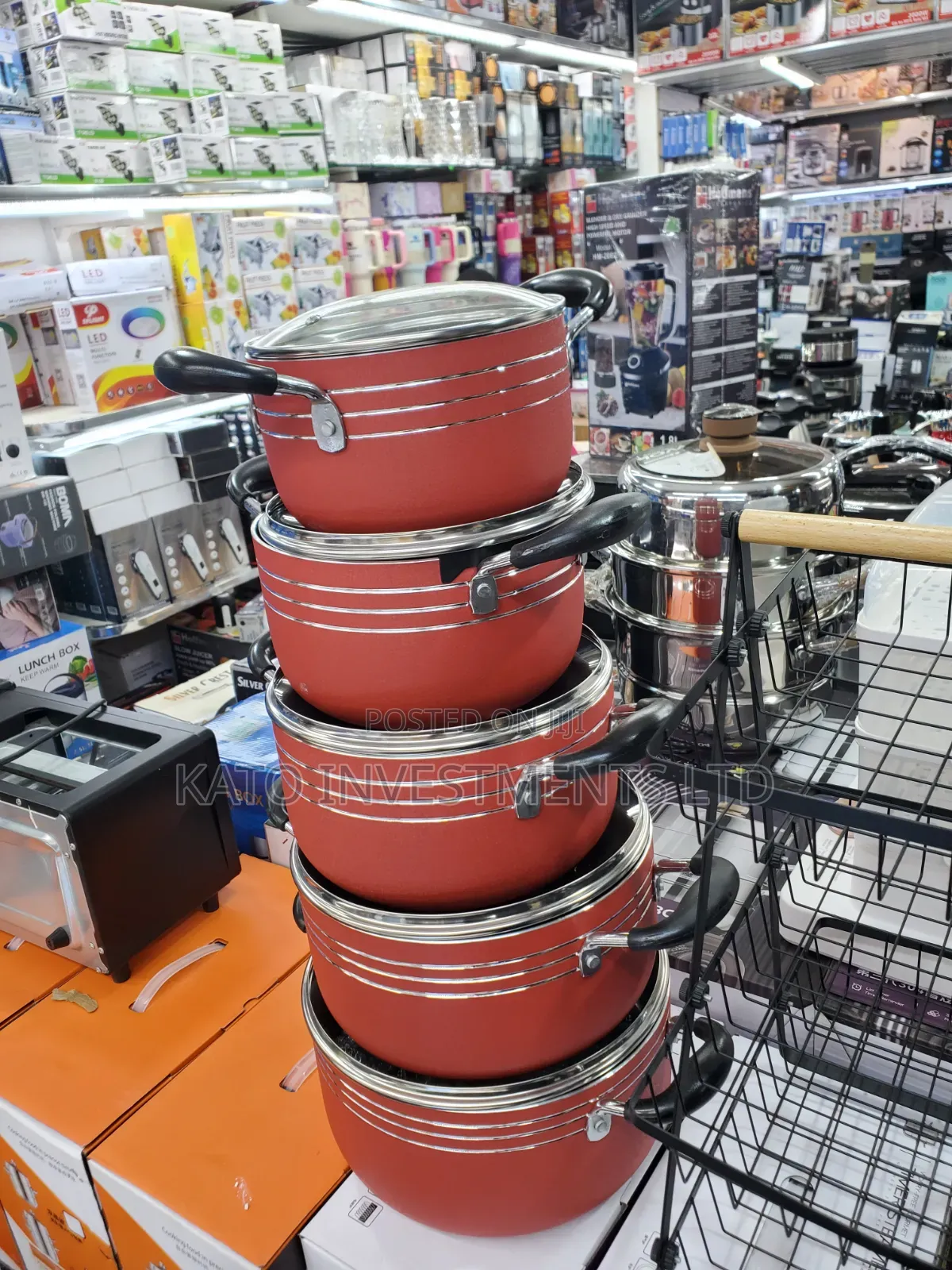 11 Piece Aluminum Pot Set Frying Pan