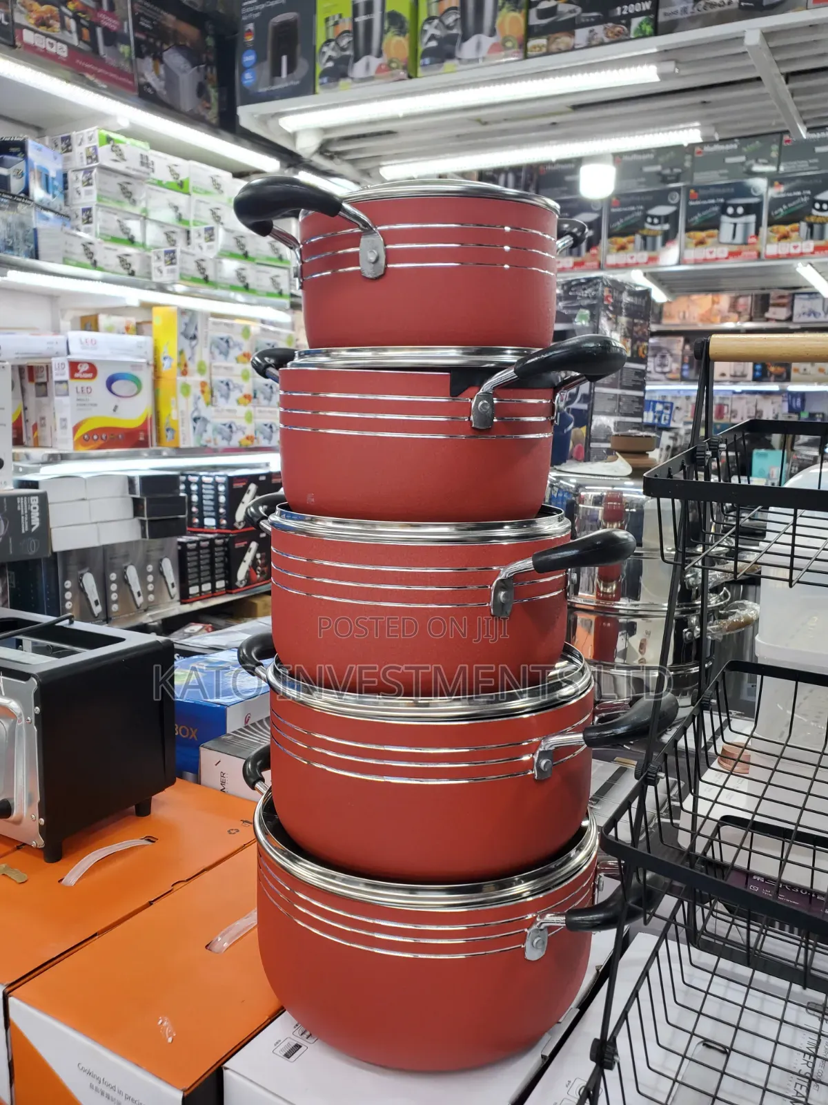 11 Piece Aluminum Pot Set Frying Pan