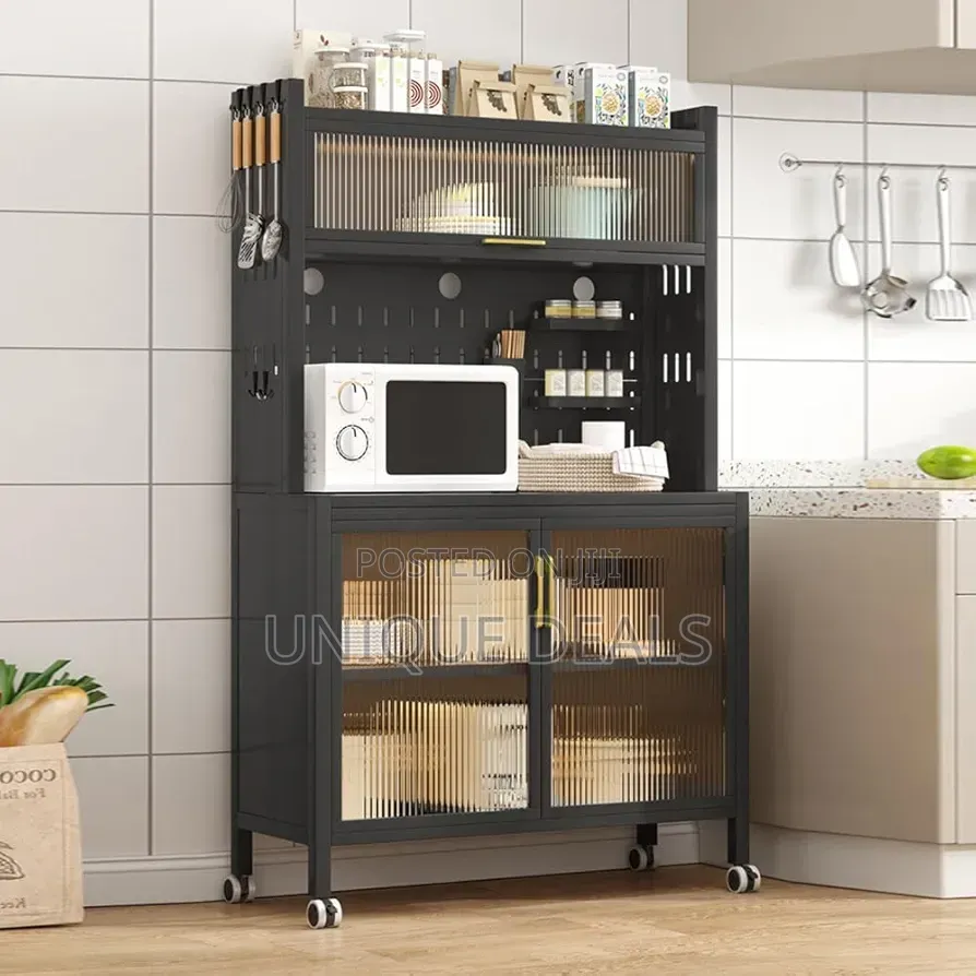 Kitchen Pantry Storage Cabinet, 5-tier Kitchen Bakers Rack
