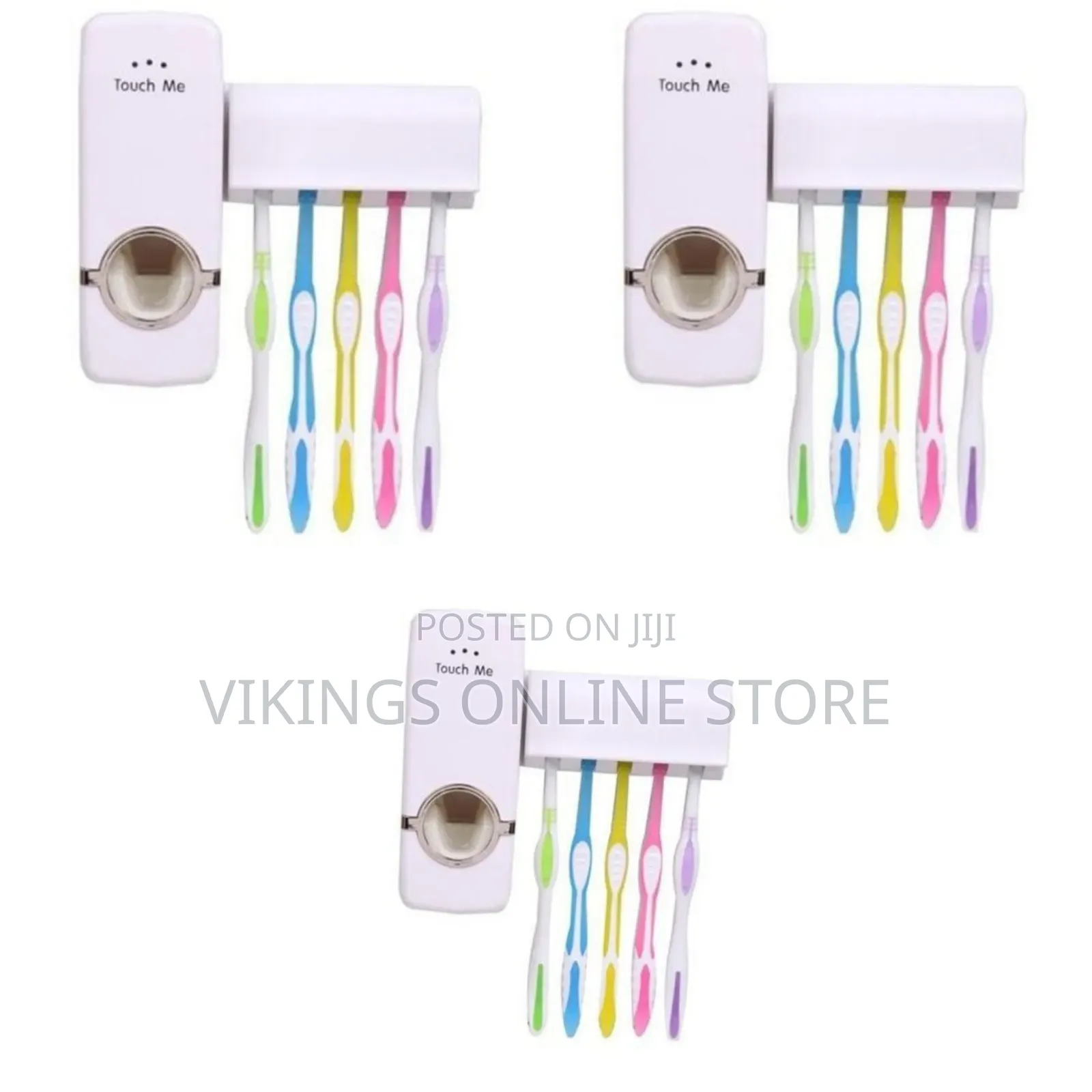Touch Me- Automatic Toothpaste Dispenser 5 Toothbrush Holder Set