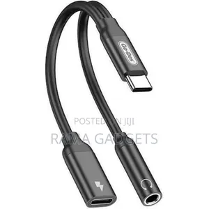 Go-Des 2 in 1 Type C Male Audio Cable to 3.5mm Female Earphone Jack