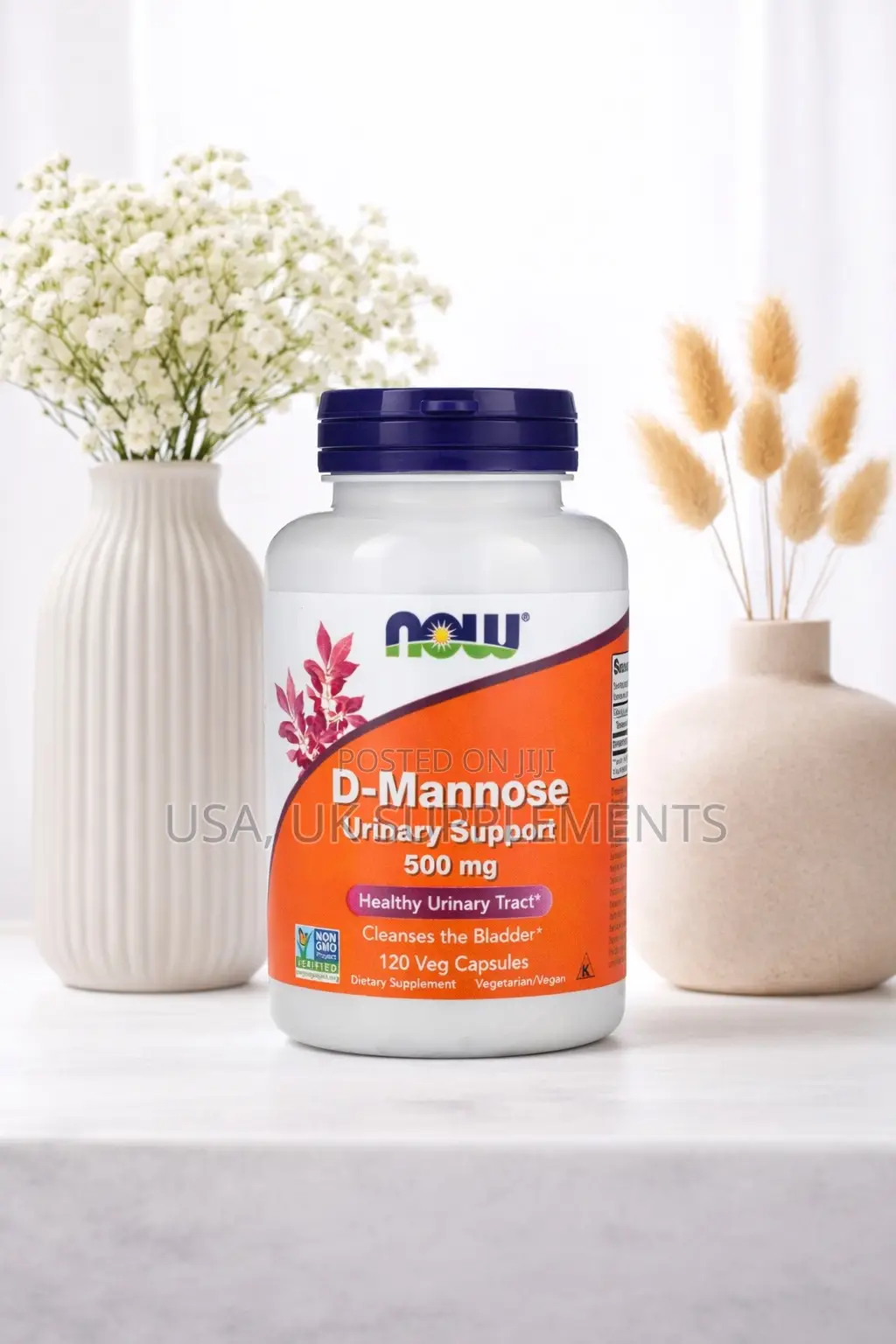 Now D Mannose 500mg 120 Veg Capsules