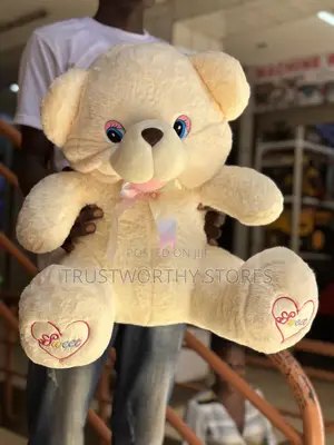 Cream Big Teddy Bear - 80cm