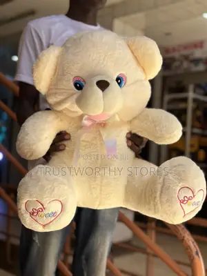Cream Big Teddy Bear - 80cm