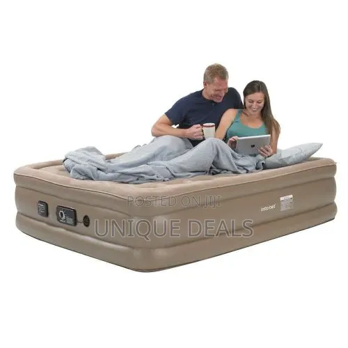 Inflatable Air Bed, Air Mattress With Built-in Electric Pump