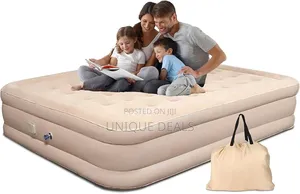 Inflatable Air Bed, Air Mattress With Built-in Electric Pump