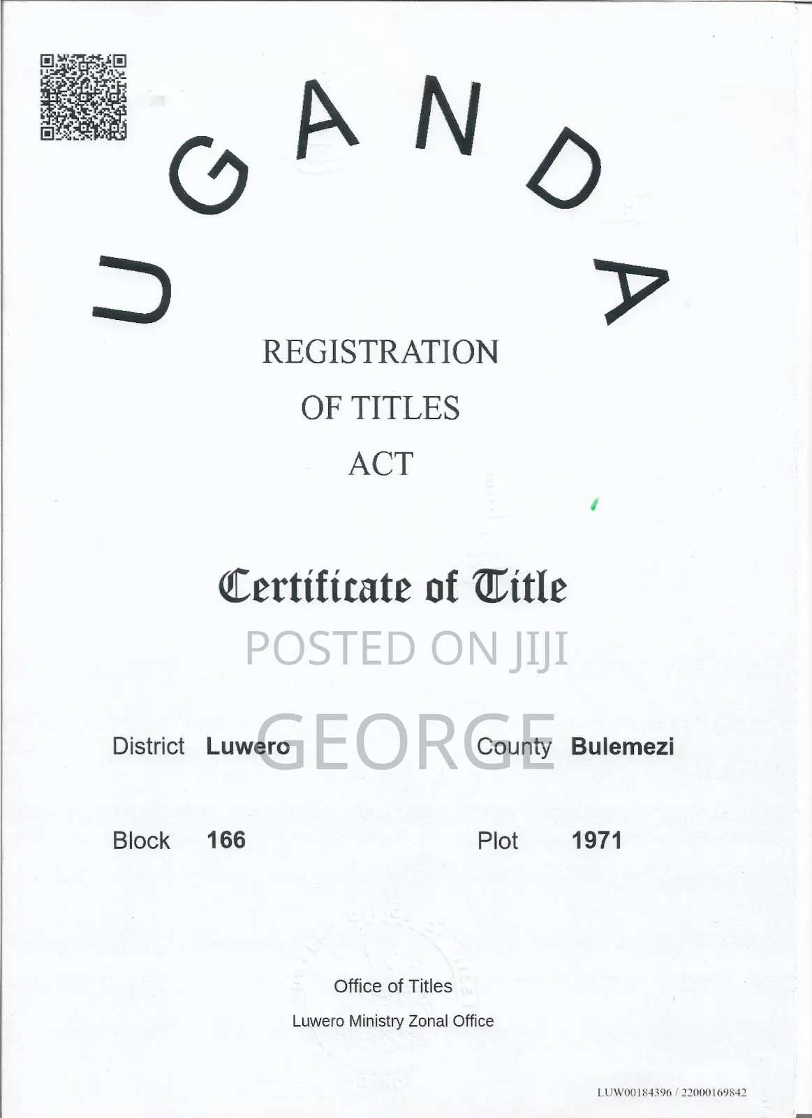 Mailo Land With Title