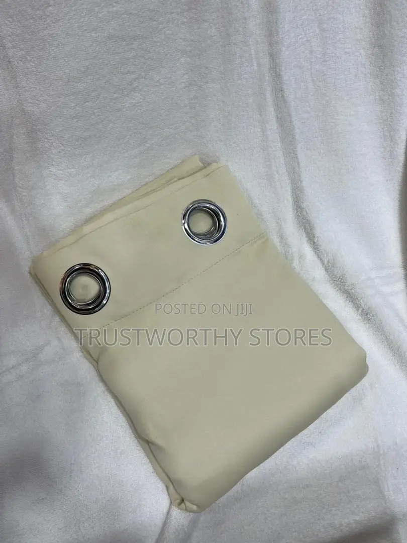 2piece Plain Curtains With Rings (1.5m Each)