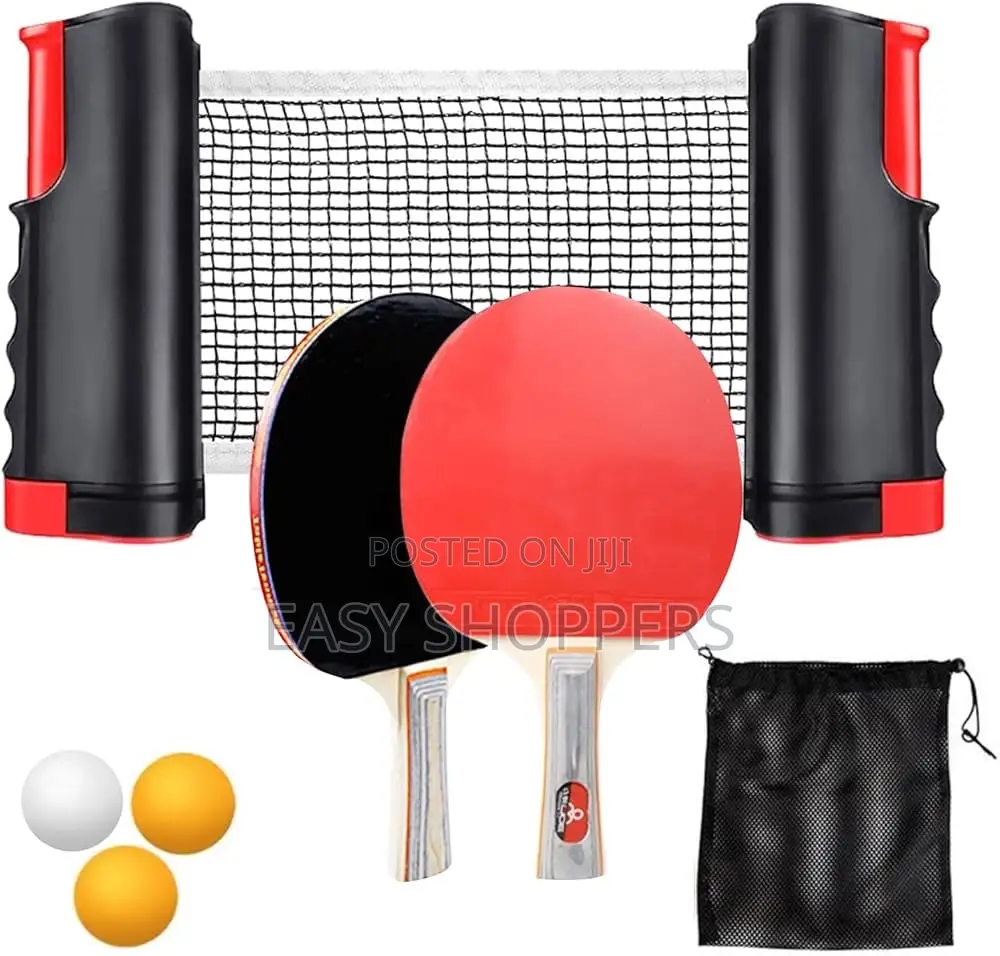 Table Tennis Set 2 Rackets and 3 Balls, Portable Table Tennis Racquets