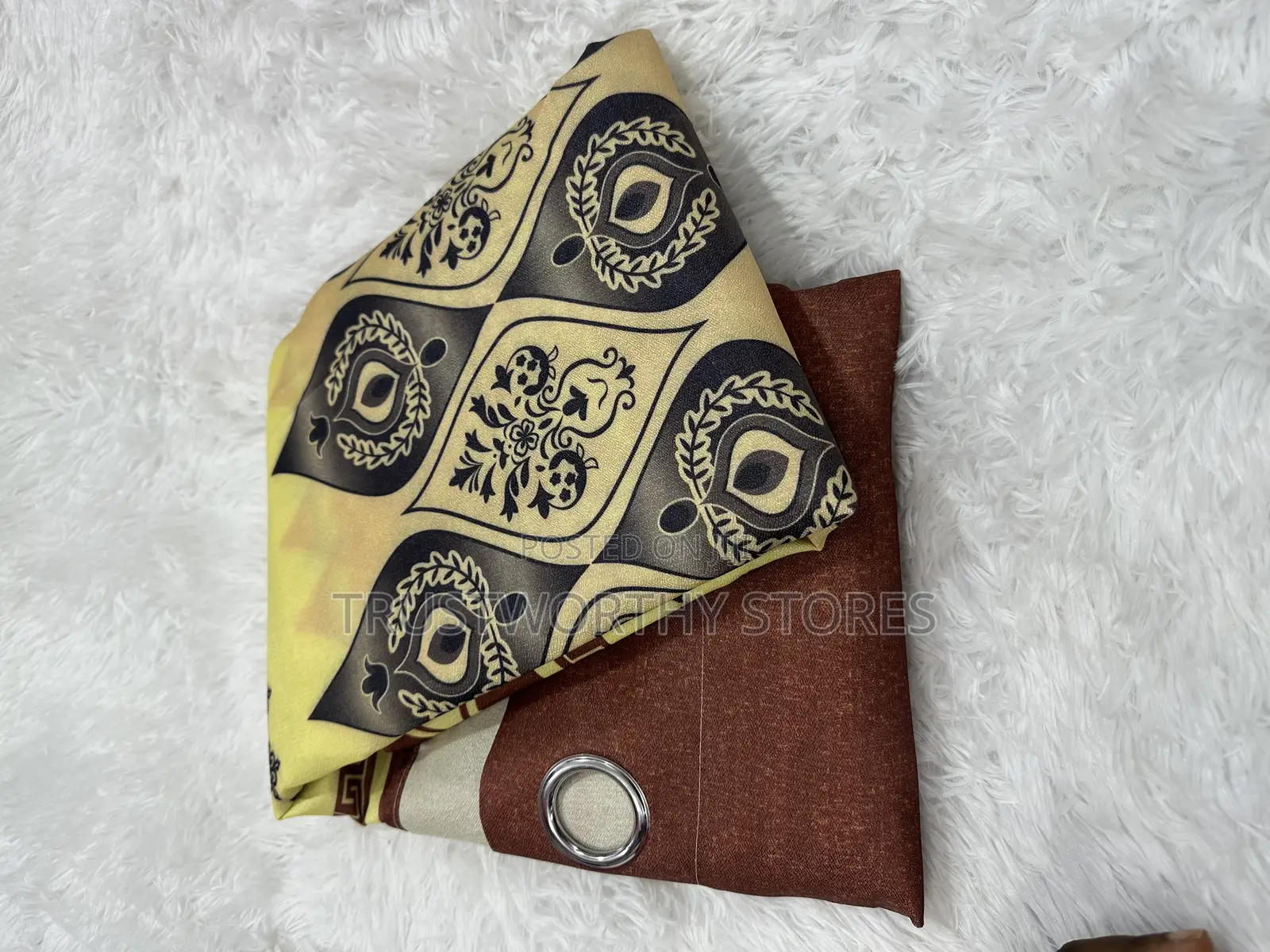 2pc Ring Flowered Curtains 1.5m Each Curtain