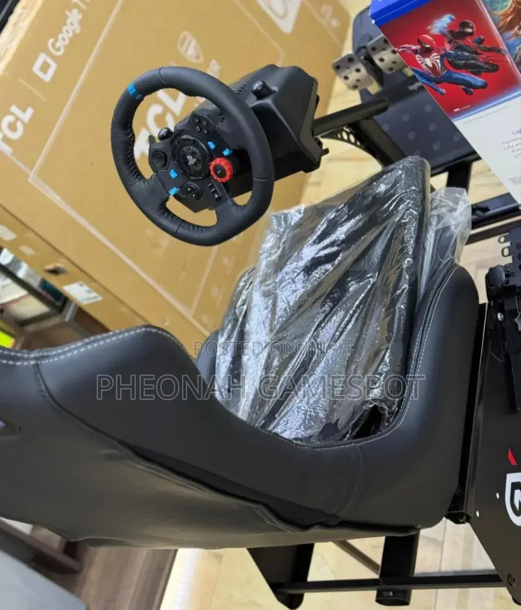 Gaming Racing Steering Wheel Cockpit Base. It's a Fullset