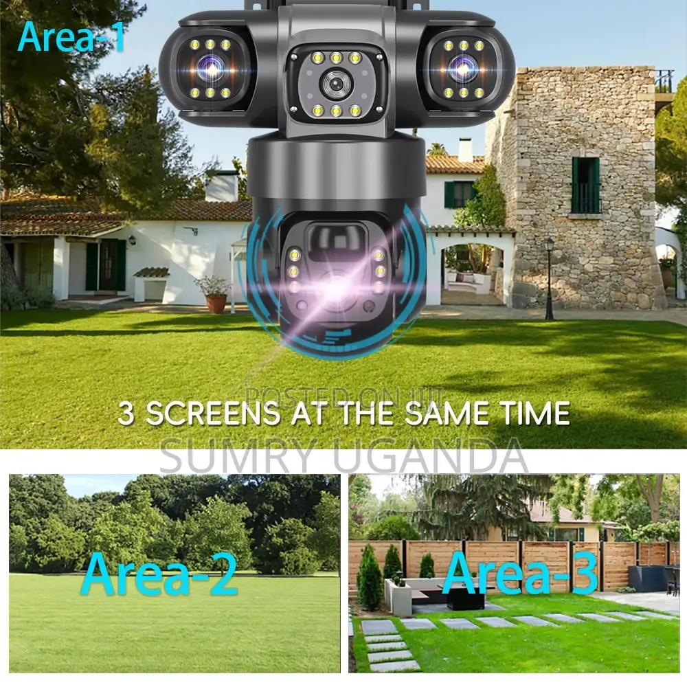 Solar Cctv Camera – 3 Camera Views, 360° Rotating