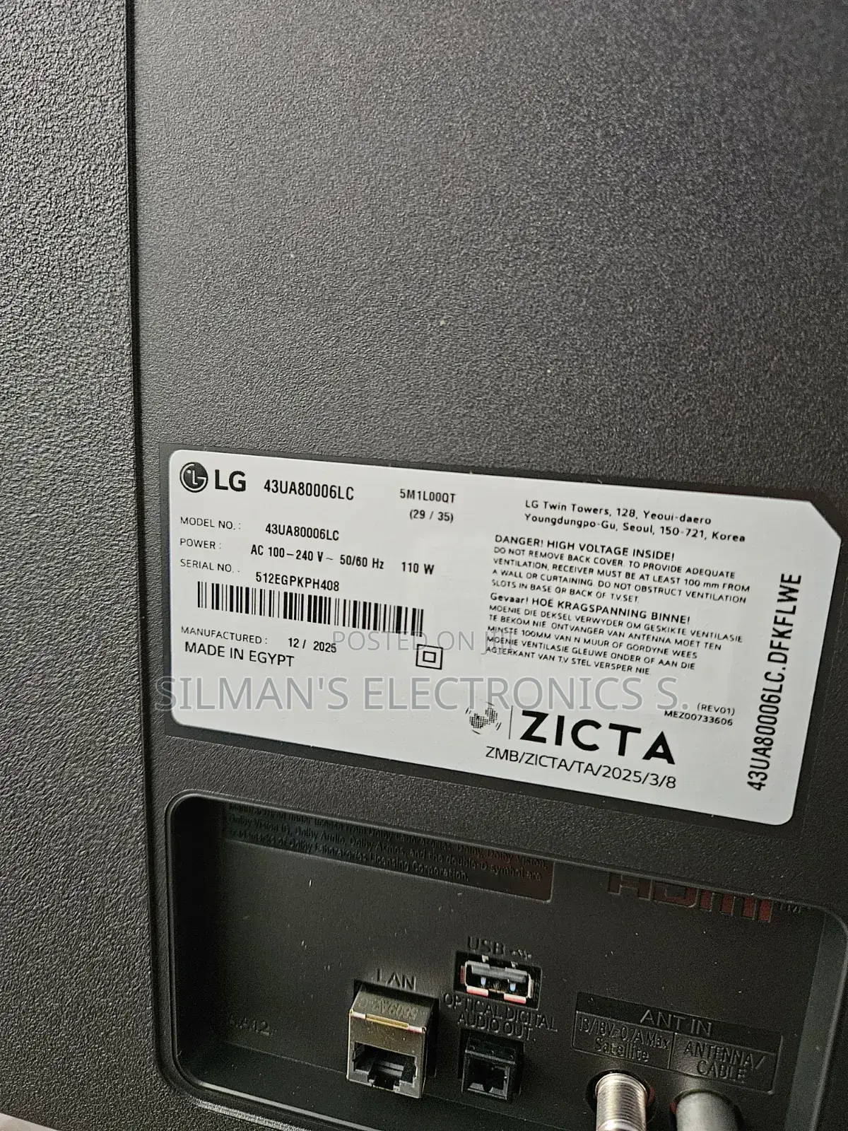The New Lg 43" Ua80 Uhd Tv 2025 Model