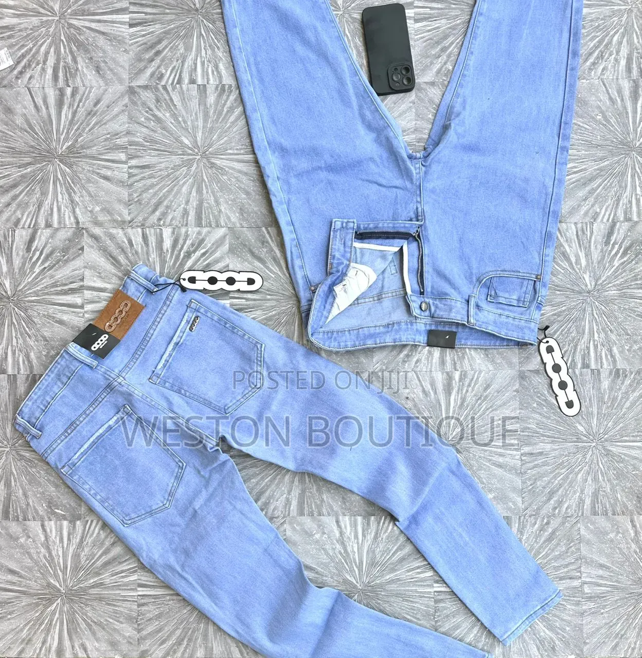 Sky Blue Original Denim Men's Long Jeans Size 30 to 40