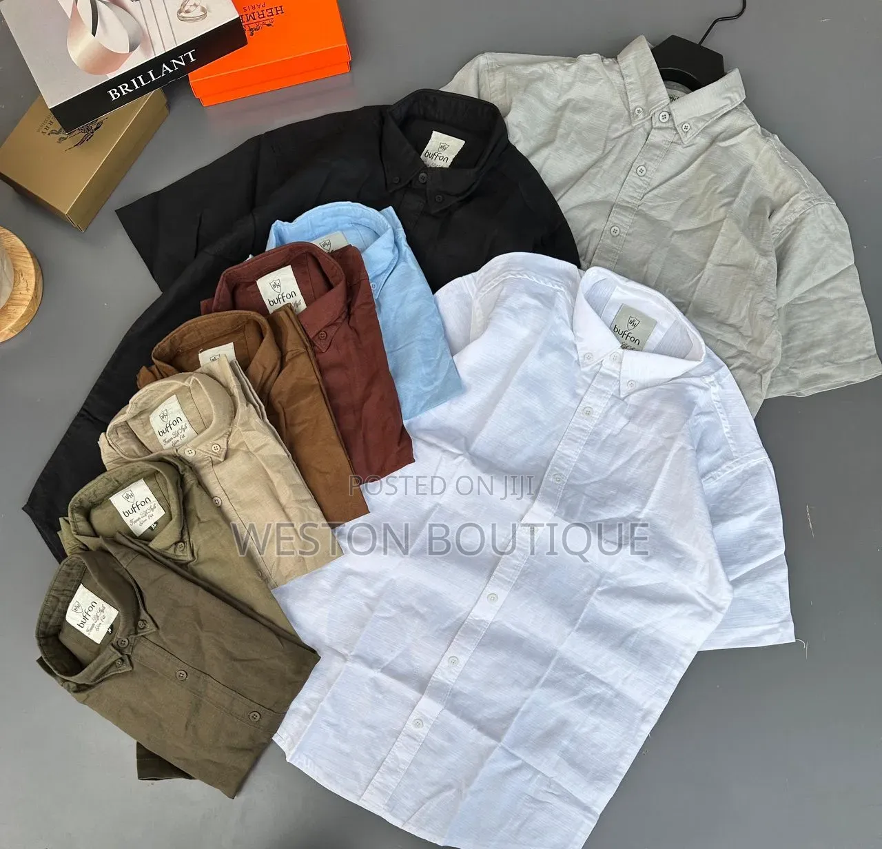 Short Sleeve Original Linen Men's Shirts