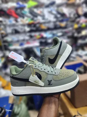 Brown Original Men's Leather Nike Air Force Sneakers