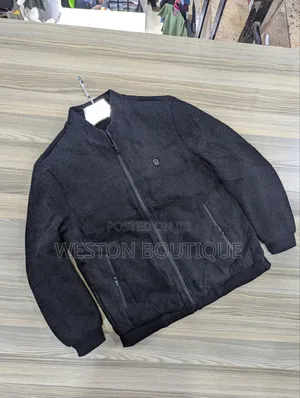Plain Black Original Woolen Men's Jacket