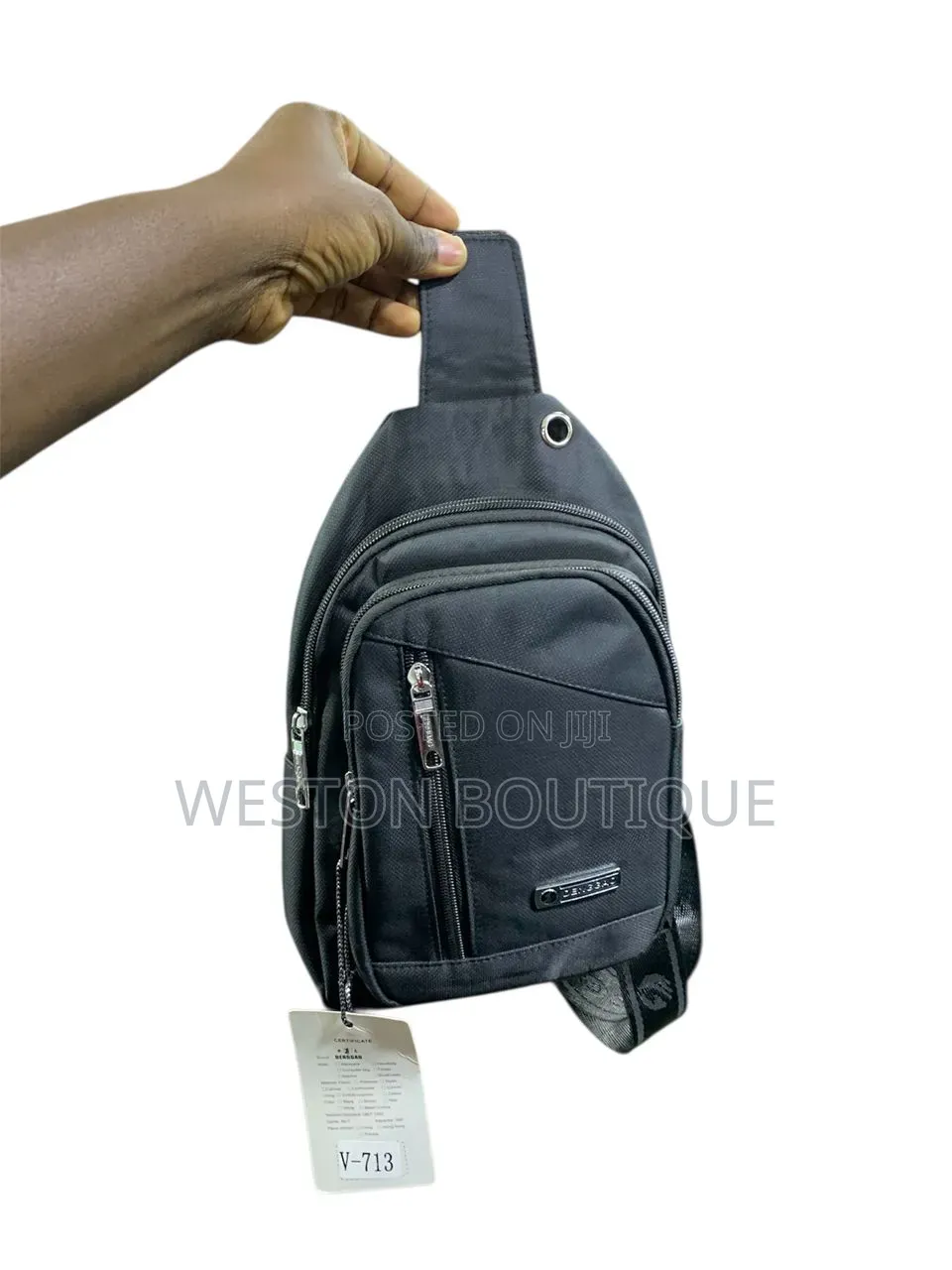 Men's Clear Black Chest Bag Original