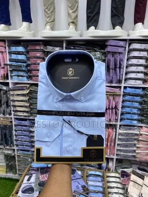 Original Blue Cotton Long Sleeve Shirts