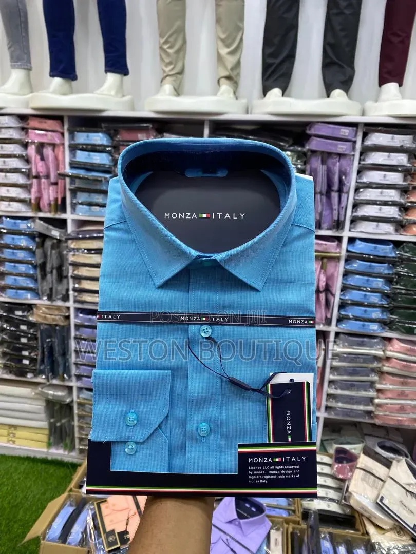 Original Blue Cotton Long Sleeve Shirts