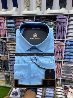 Sky Blue Original Cotton Long Sleeve Vip Shirt