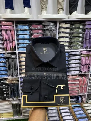 Pure Black Non Fading Original Cotton Shirts for Men