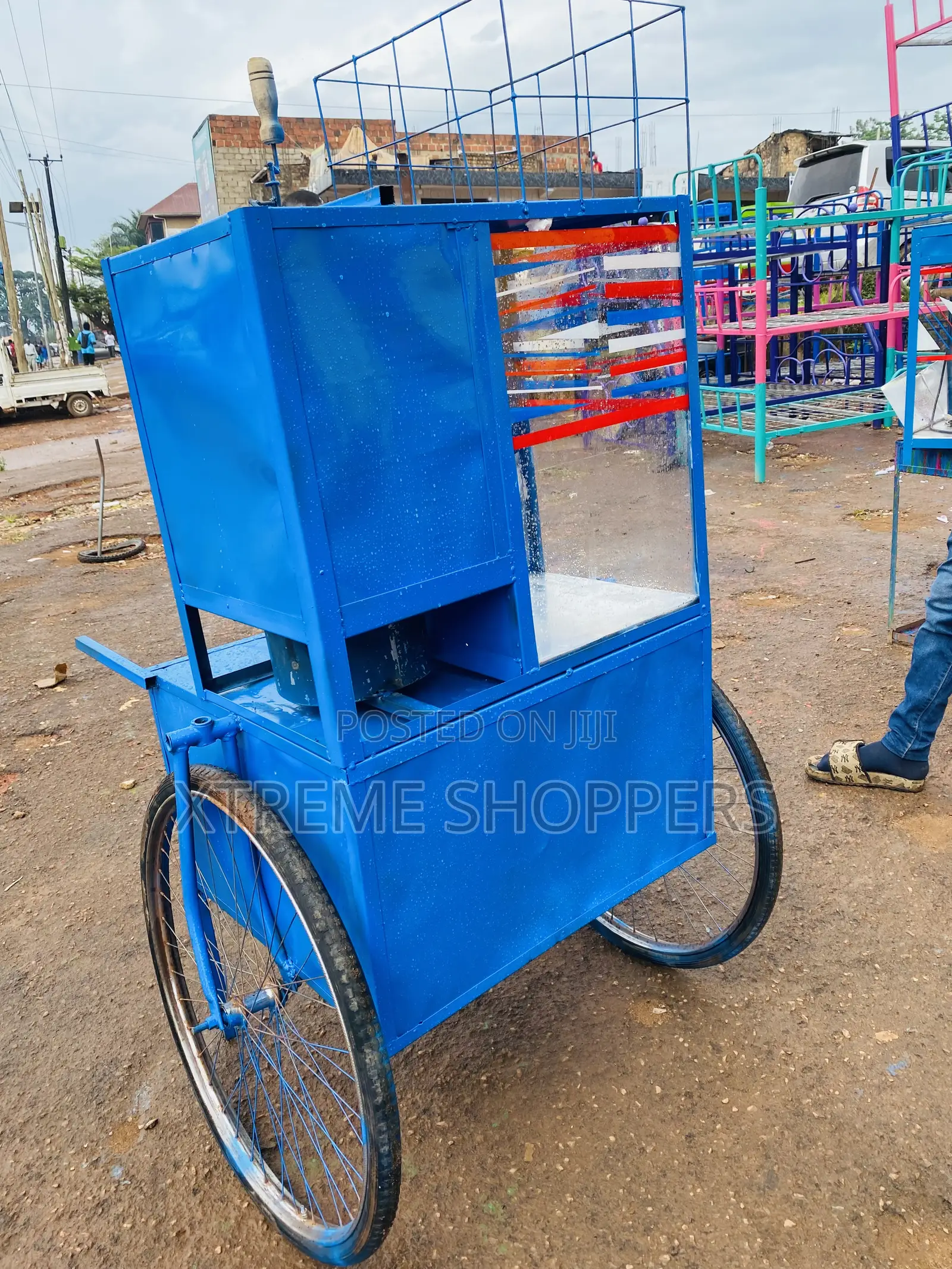 Sustainable Development-Charcoal /Walking -Popcorn Machind