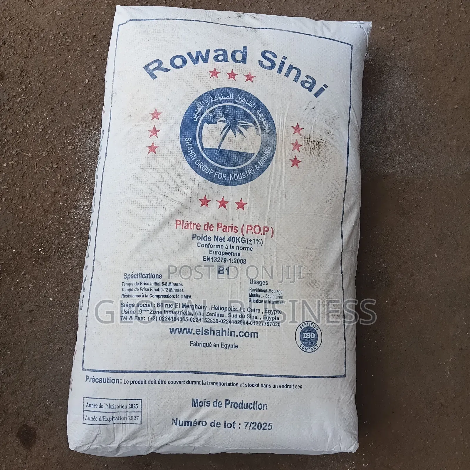 Best Quality Plaster of Paris (Rowad Sinai Brand)