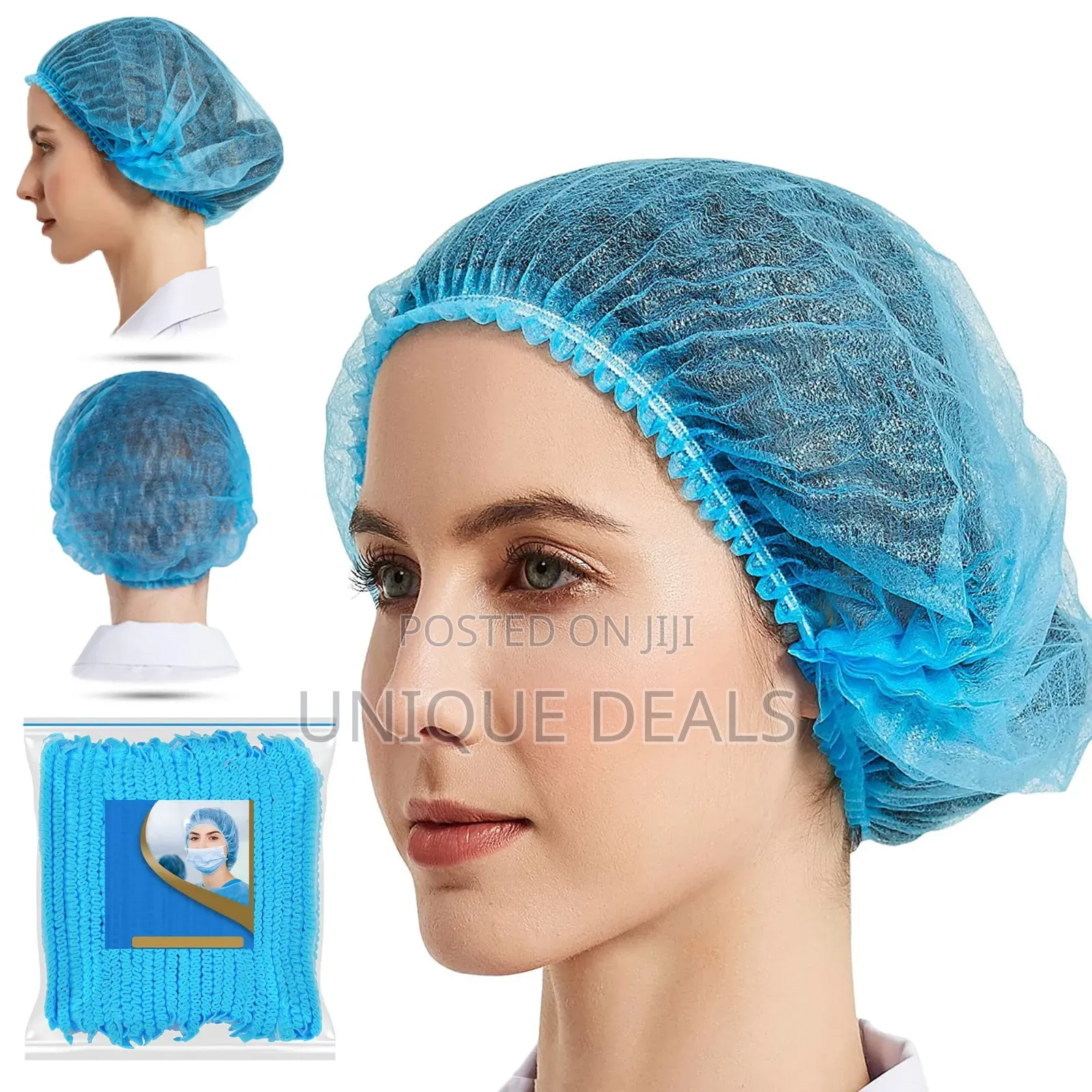 Disposable Hair Net Pack 100 Elastic Cooking Mob Caps