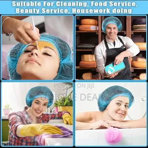 Disposable Hair Net Pack 100 Elastic Cooking Mob Caps