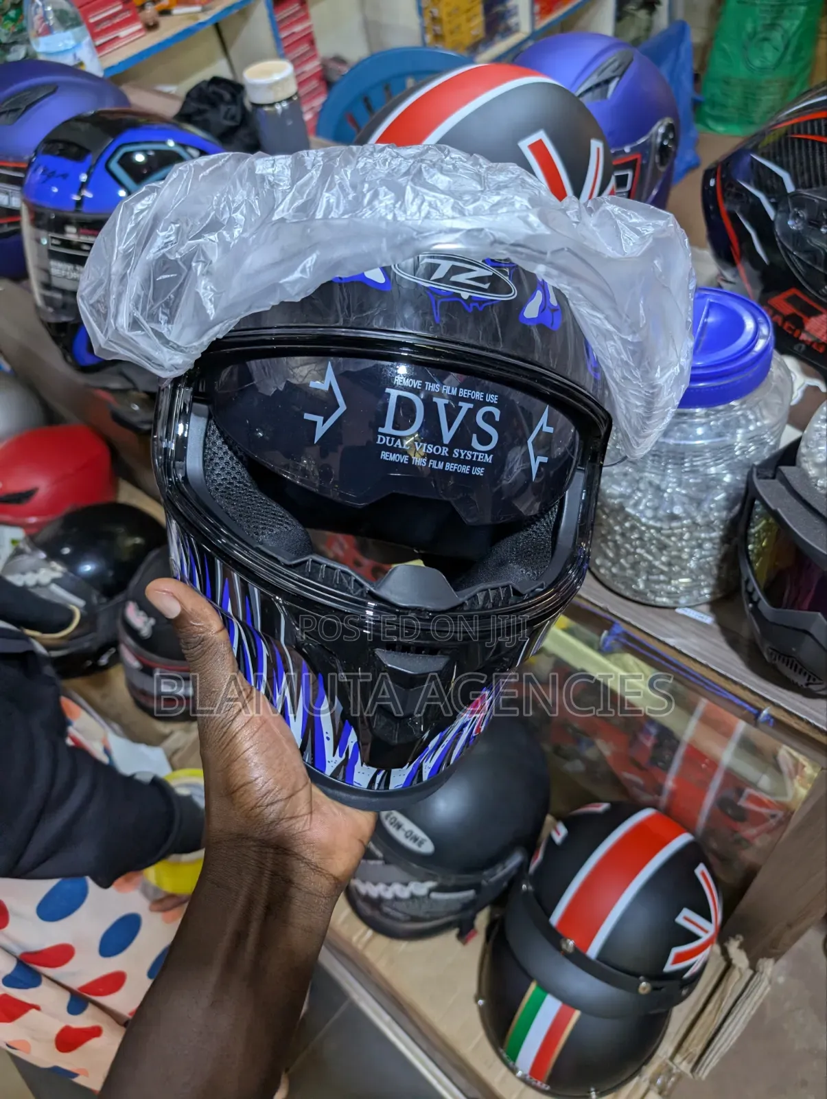 Tz Riding Helmet Blue
