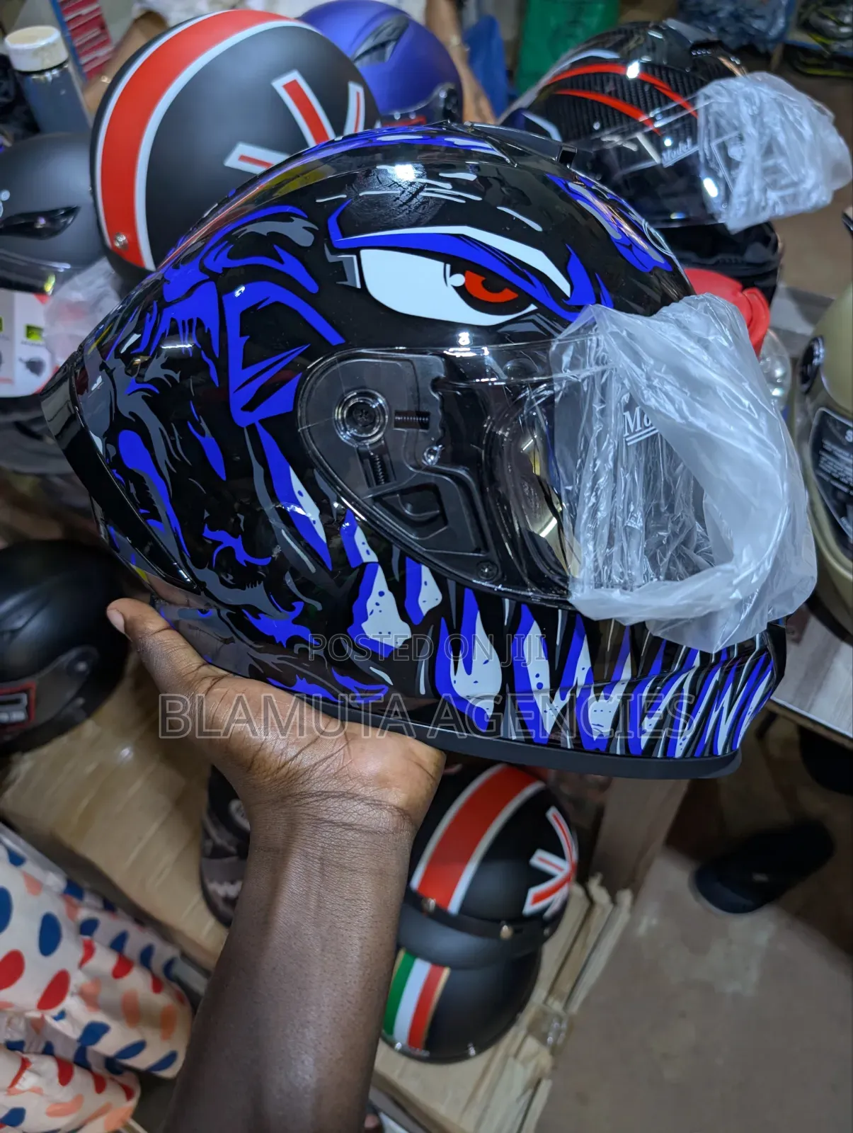 Tz Riding Helmet Blue