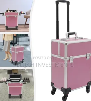 Portable Traveling Makeup Trolley Case