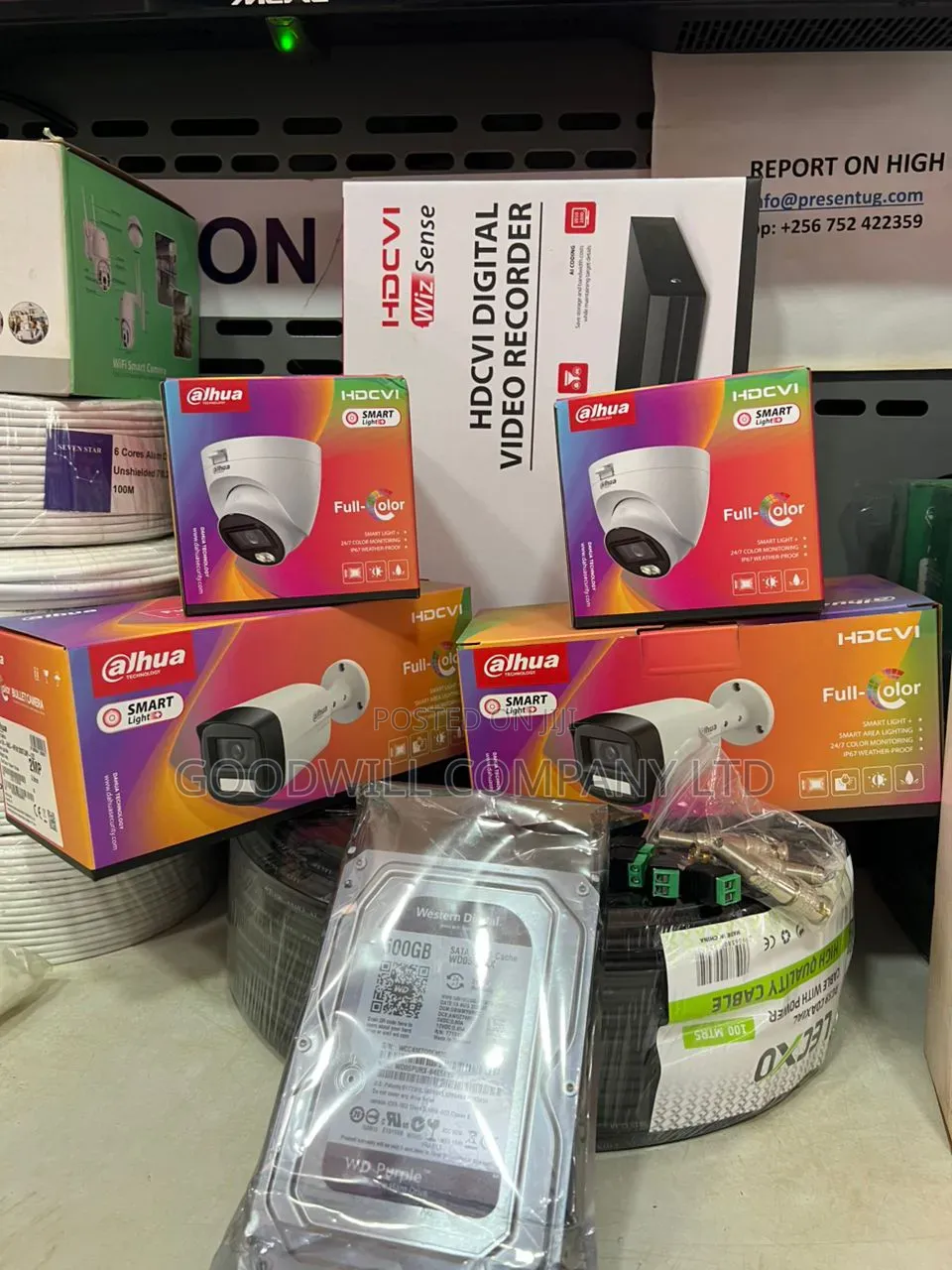 4 Channel Solar Power Dahua Night Vision CCTV Camera Full Kit