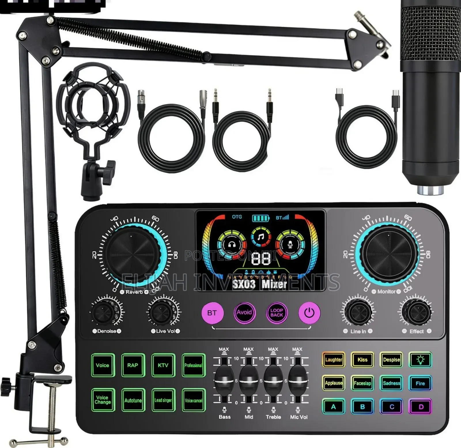 Sx03 Intelligent Noise Reduction Bt Sound Card Equipment