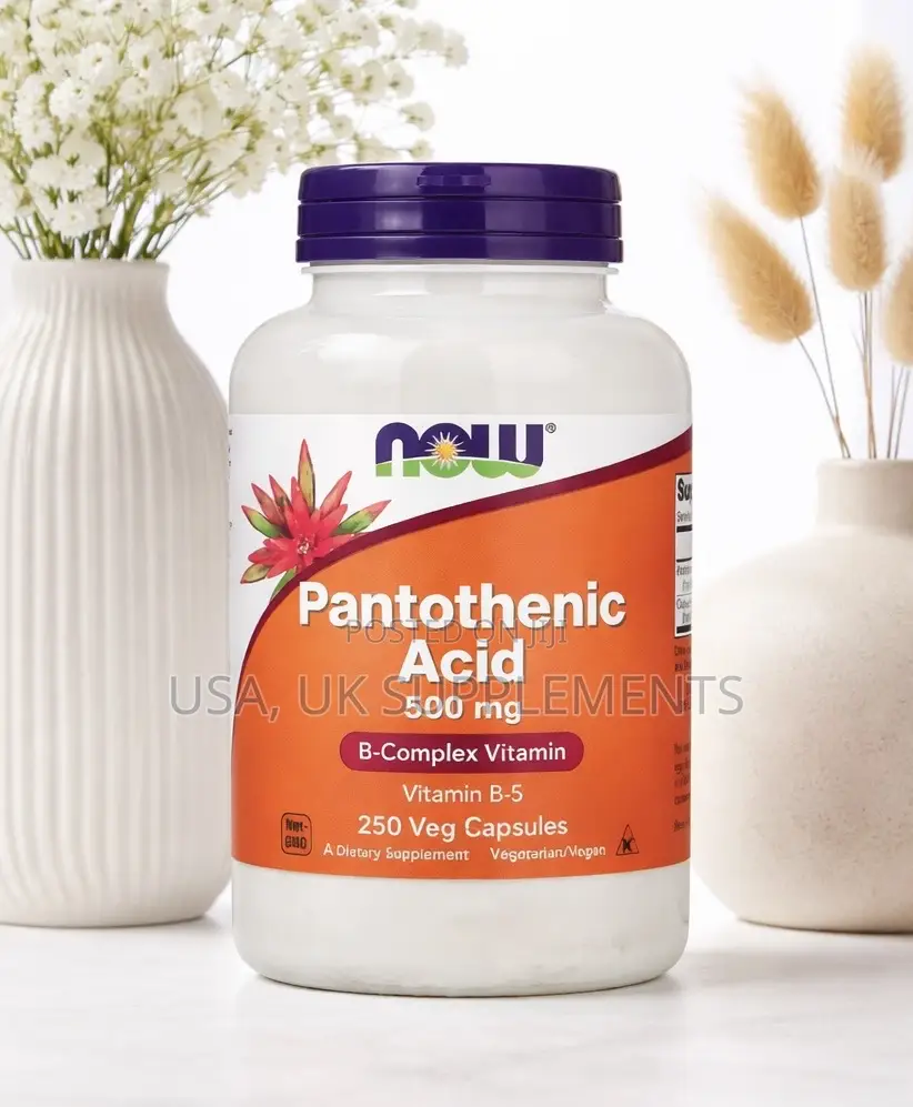 Now Pantothenic Acid (Vitamin B-5) 500mg 250 Veg Capsules