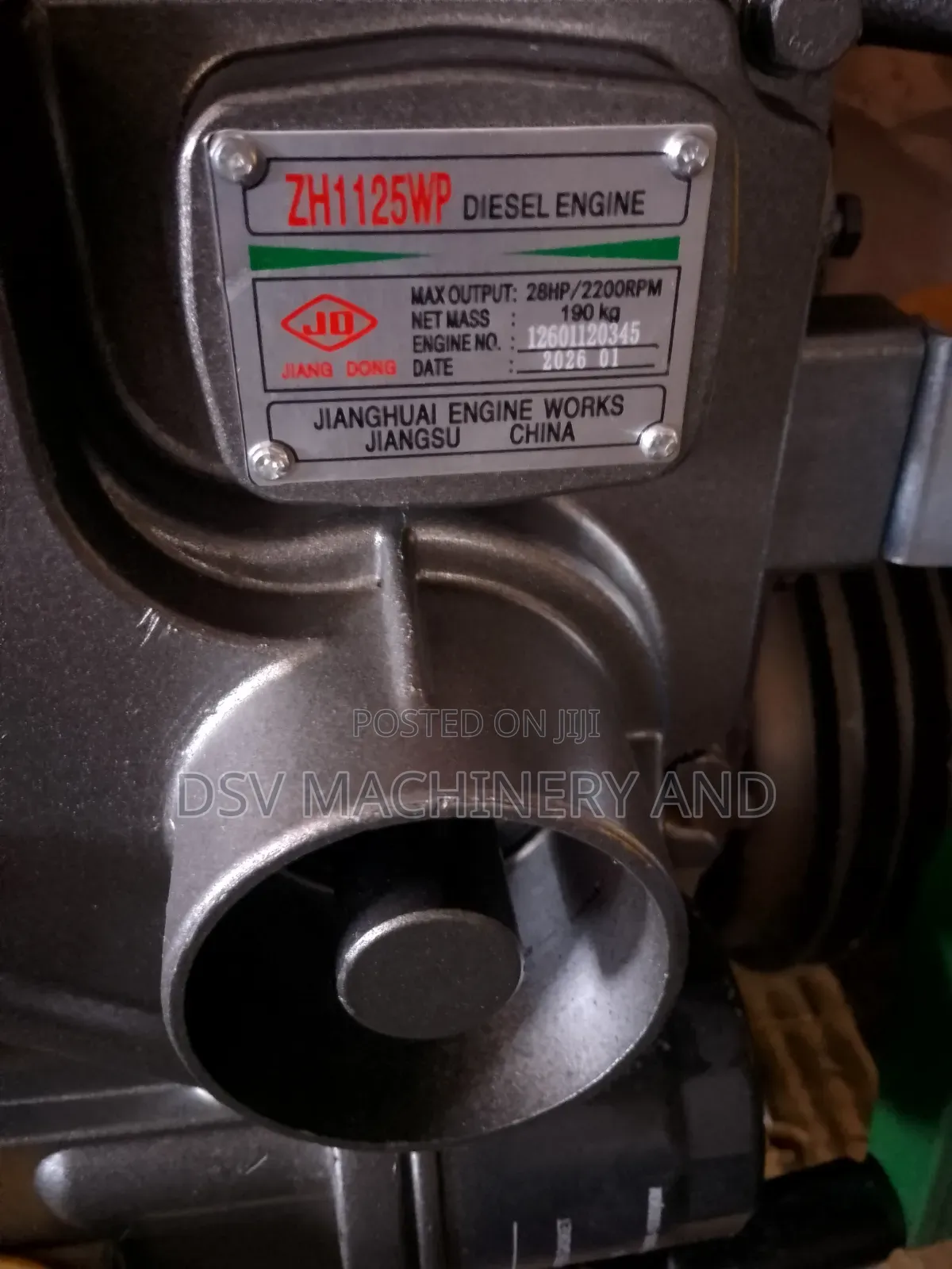28 Hp Water Pump Water Cooled Jiang Dong Jd Diesel Engine