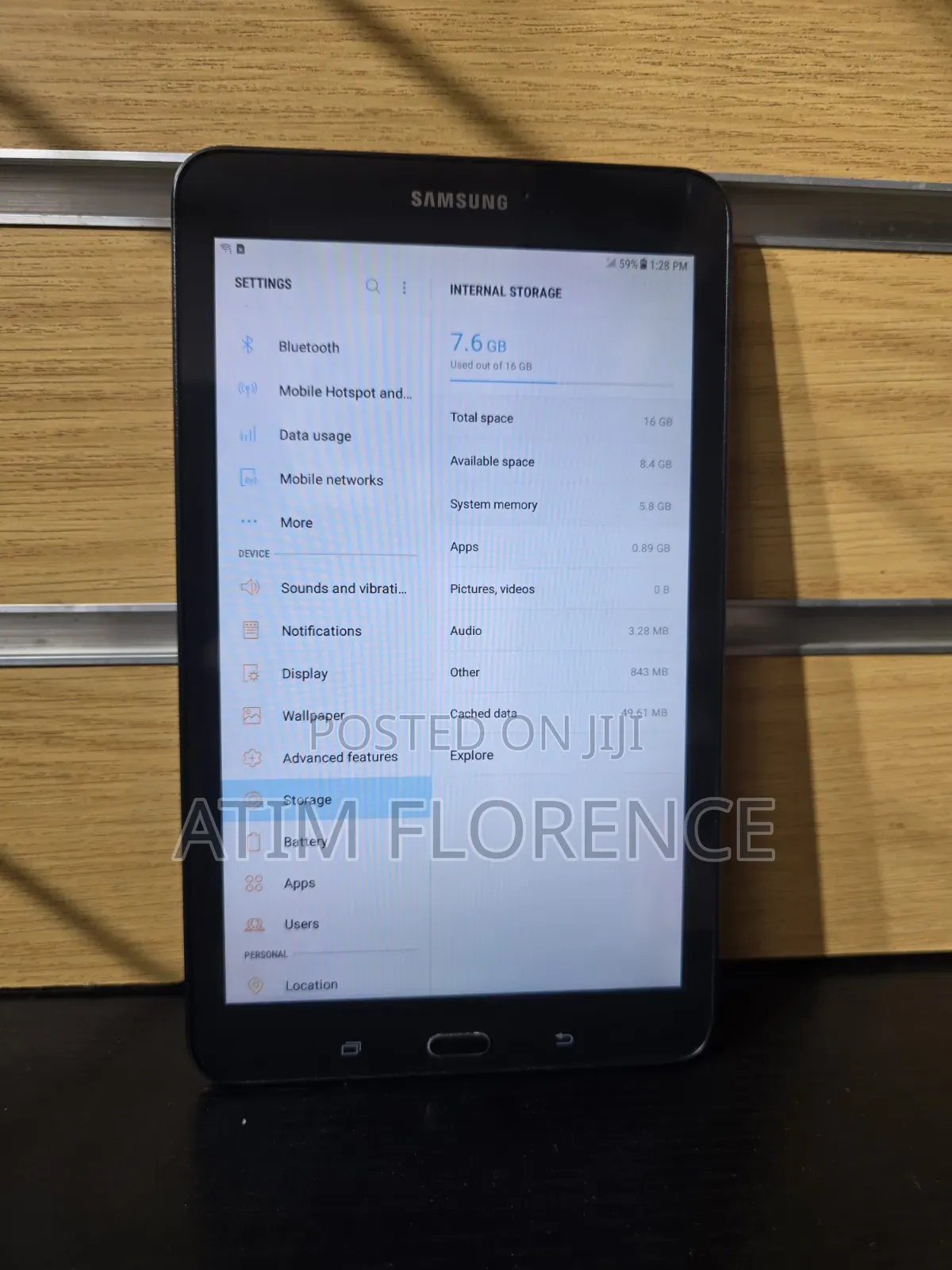 New Samsung Galaxy Tab E 8.0 16 GB Black