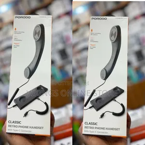 Porodo Classic Retro Phone Handset With Type Connector