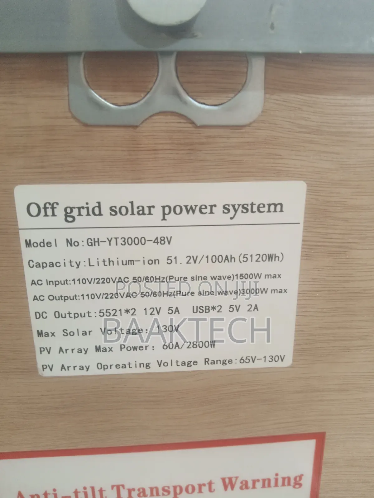 Lithium Battery Kit 3000w Offgrid