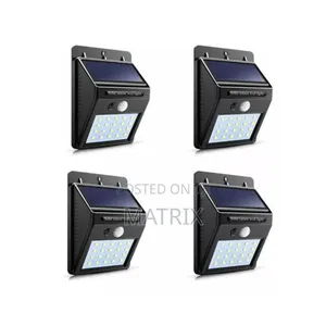 4 Pack 20leds Solar Panel Pir Motion Sensor Wall Light