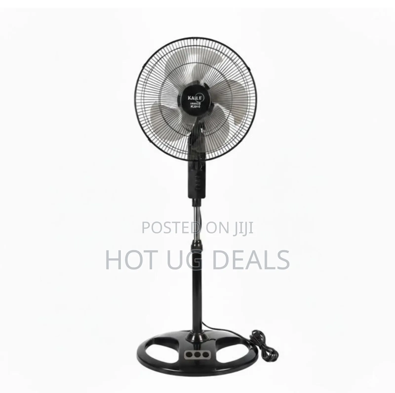 Kaile High Quality Perfomance 16 Inch Stand Fan With 3 Speeds -Black