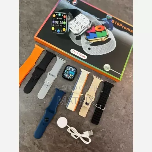 Elegant 7 In 1 Smart Watch (7 Straps And 1 Smart Watch) All Phones
