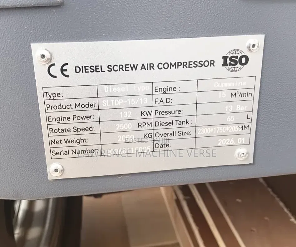 Diesel Screw Air Compressor 132kw