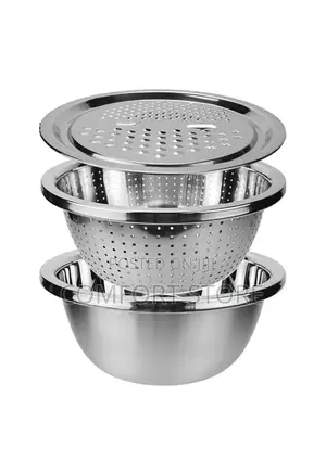 Stainless Steel Strainer Bowl and Grater