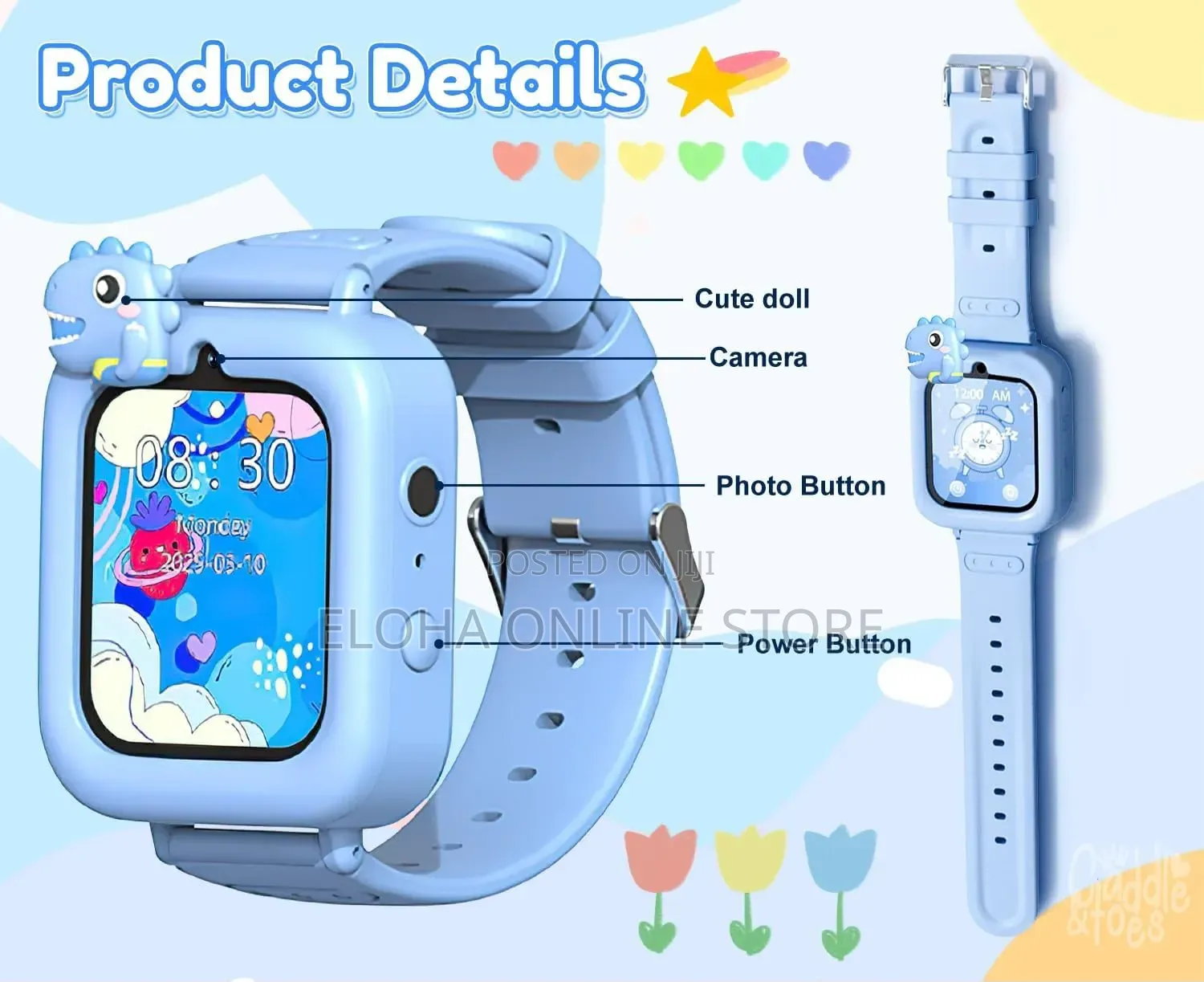 Kids Smart Watch With Camera Games