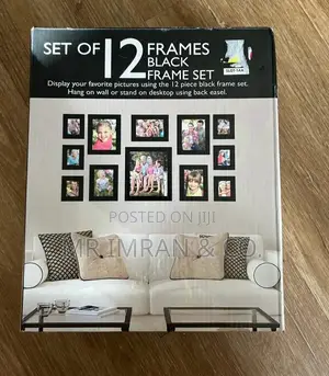 12-Piece Black Picture Frame Set