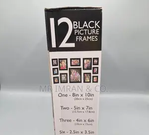 12-Piece Black Picture Frame Set