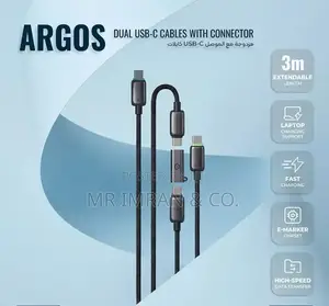 Powerology Argos Dual Usb-C Cables With Connector.