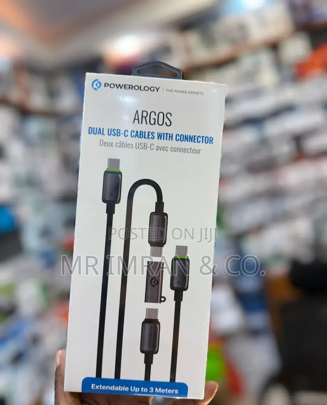 Powerology Argos Dual Usb-C Cables With Connector.